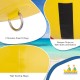 Close-up of the 3-person inflatable banana boat showing stainless steel D-rings and tight sealing edges for durability.