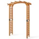 Wooden garden arch arbor trellis, 7.5 feet tall, made of durable fir wood, ideal for climbing plants and outdoor decor.
