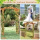 Wooden garden arch trellis, 7.5 ft tall, made of fir wood, ideal for climbing plants and versatile outdoor decor.