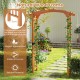 Wooden garden arch trellis made of fir wood, 7.5 feet tall, ideal for climbing plants and decorative displays.