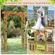 7-foot wooden garden arch trellis made of fir wood, perfect for climbing plants and versatile outdoor decoration.
