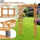 Wooden garden arch trellis made of fir wood, featuring an elegant design and sturdy lattice for climbing plants.