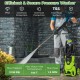 Electric pressure washer with 2150 PSI and 1.2 GPM, featuring quick connect nozzles and foam cannon for efficient.