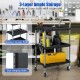 3-layer tool cart with spacious PP shelves, anti-deformation metal pipes, and swivel wheels for versatile storage.