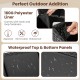 Close-up of the waterproof liner and fasteners in the 85-gallon storage container, ideal for outdoor use.