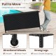Black 85-gallon storage container with waterproof liner, universal wheels, and side handle for easy outdoor mobility.