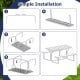 Picnic table bench set in green, featuring HDPE material and metal frame, designed for easy outdoor assembly.