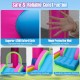 Princess-themed inflatable bounce house with 420D oxford cloth, mesh walls, and convenient crawl-thru door for kids'.