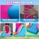 Inflatable bounce house with cute princess design, made of durable 420D oxford fabric, featuring a slide and safety net.