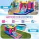 Princess-themed inflatable bounce house with slide and ball pit, perfect for indoor or outdoor fun for kids aged 3 to.