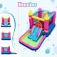 Inflatable bounce house with slide and ball pit, featuring a cute princess design, made of durable oxford fabric for.