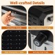 Close-up of the cool-touch handle and heat-insulated housing of the indoor electric pizza oven for safe operation.