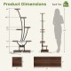 Indoor plant stand with 8 tiers and grow lights, ideal for displaying plants and decor in living rooms or balconies.
