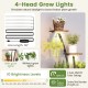 Indoor plant stand with 4-head grow lights, 8 tiers, and adjustable brightness for optimal plant growth in any room.