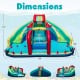 Inflatable Double Water Slide Park with obstacle course, featuring dual slides, climbing wall, and vibrant colors for.