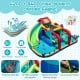 Inflatable double water slide park with obstacle course, made of 420D+840D Oxford fabric, perfect for outdoor fun.