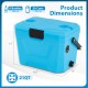 Insulated portable cooler in blue with 21QT capacity, featuring cup holders and a user-friendly handle for outdoor.