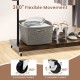Rolling garment rack with 360° flexible movement, featuring 4 universal casters and a sturdy bottom storage shelf.