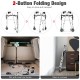 Height adjustable aluminum walker with rolling wheels, featuring a 2-button folding design for easy storage and.