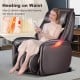 Full body zero gravity massage chair in brown, featuring waist heating and ergonomic design for enhanced relaxation.