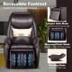 Reversible footrest of the Soothe 26 massage chair in brown, featuring calf airbags for relaxation and comfort.