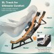 Full body zero gravity massage chair in pale turquoise, featuring ergonomic SL track and adjustable massage intensity.