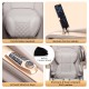 Comfortable headrest and remote control holder of the Relaxation 29 full body massage chair in white, featuring premium.