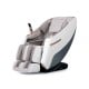 Full body massage chair in white with ergonomic design, airbag massage, and waist heating for ultimate relaxation.