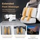 Foot massage feature of the Relaxation 29 massage chair, showcasing adjustable intensities and calf frame for comfort.