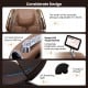 Close-up of the Enjoyment 30-2024 massage chair's LCD touch screen, showcasing adjustable settings and armrest USB port.