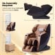 Enjoyment 30-2024 SL Track 4D massage chair in brown, featuring zero gravity design and advanced 4D massage technology.