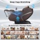 Full body massage chair in brown with zero-gravity design, featuring 24 automatic modes and ergonomic SL-track for.