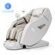 4D Dual Roller System massage chair in white, featuring 42 airbags and customizable settings for full body relaxation.