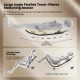 Flexible track zero gravity massage chair in white with 42 airbags for full body relaxation and health monitoring.