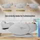 Zero gravity full body massage chair in white, featuring a 4D dual roller system and 42 airbags for customized.