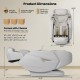 Zero gravity full body massage chair with 4D dual roller system, white finish, ideal for customized relaxation and.