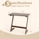 Bamboo Z-shaped side table in brown, 30" wide, 28" tall, ideal for small spaces, supports up to 110 lbs.