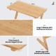 Bamboo Z-shaped side table with spacious waterproof tabletop, thick panel, and stable legs for versatile home use.