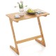 Bamboo Z-shaped side table showcasing a smooth, splinter-free surface, perfect for a stylish and functional accent in.