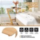Bamboo Z-shaped side table with spacious tabletop, sturdy frame, and smooth edges, perfect for small spaces and.