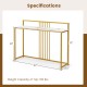 47-inch entryway table with faux marble top and gold metal frame, ideal for console or sofa use.