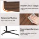 Detail of the height adjustable mobile standing desk showing the round corner design and waterproof surface for easy.