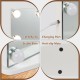 Close-up of the vanity mirror showcasing LED bulbs, charging port, stable base, and anti-slip mats for secure placement.