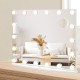 Vanity mirror with 18 dimmable LED bulbs, featuring 3 color lighting modes, perfect for makeup application.