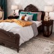 Classic 2-tier rubber wood end table with drawer and shelf, perfect for bedroom or living room decor.