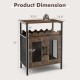Industrial sideboard buffet cabinet in rustic brown with removable wine rack, dimensions 31" x 23.5" x 13.5", ideal for.