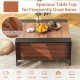 Walnut coffee table with a sliding top, hidden compartment, and waterproof surface for easy cleaning and organization.