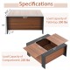 36.5-inch walnut coffee table with sliding top, hidden compartment, and a load capacity of 420 lbs for versatile.