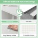 3-tier white bookshelf showcasing easy cleaning surface and screw hole stickers for a uniform look and safety features.