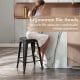 Black 24-inch Tolix style bar stool with backless design, stackable feature, and waterproof surface for kitchen use.